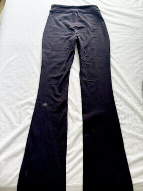 Alo Yoga Black Split Hem Flare Leggings XS